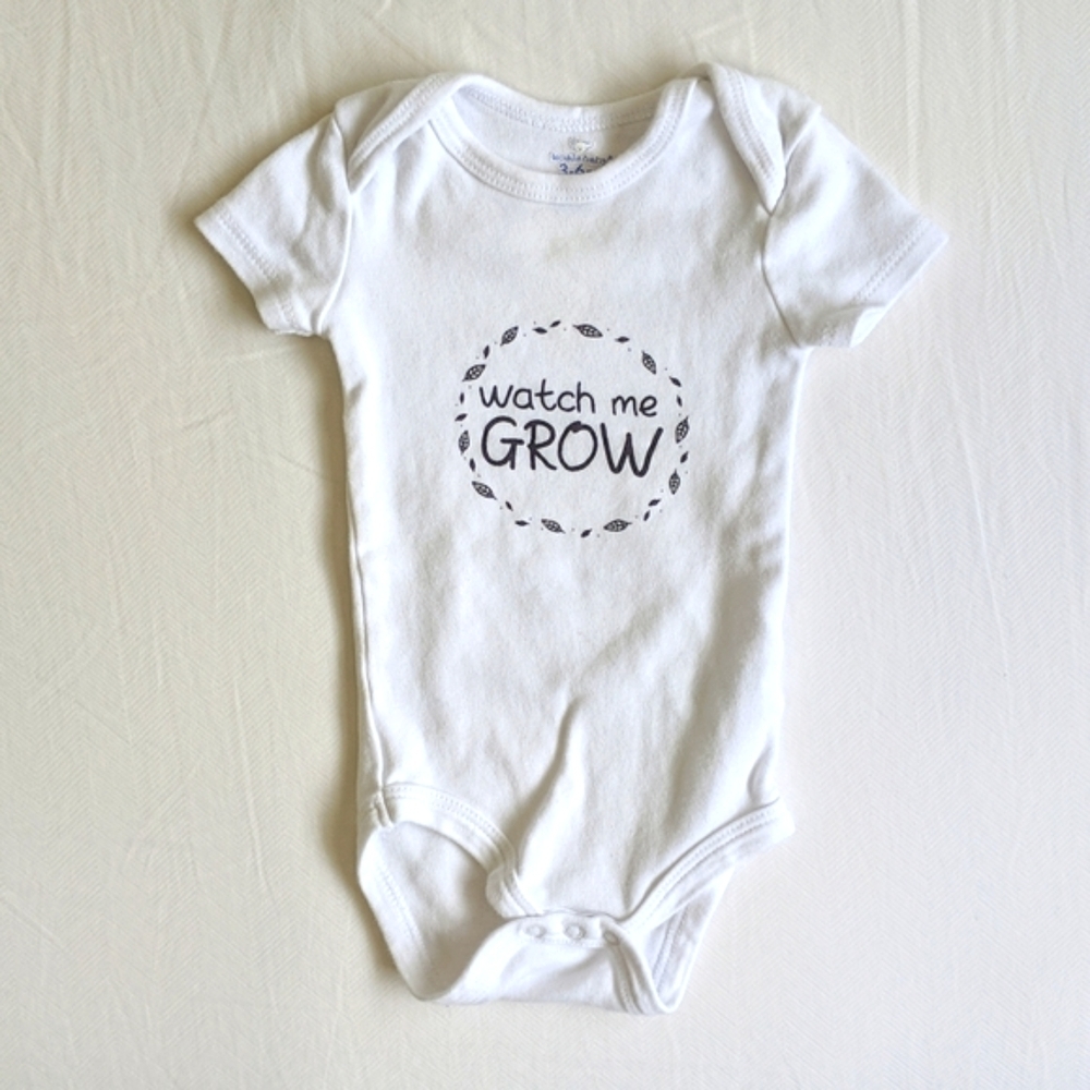 koala baby watch me grow bodysuit diaper shirt 3-6 months unisex baby